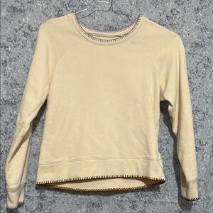 Madewell Cream Long Sleeve Sweatshirt